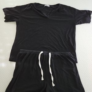 Ribbed knit lounge set